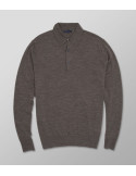 Outlet Knitted Polo Plain Brown | Oxford Company eShop