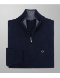 Outlet Knit Regular Fit Plain Dark Blue | Oxford Company eShop