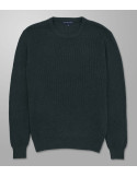 Outlet Knitted Regular Fit Plain Dark Green | Oxford Company eShop