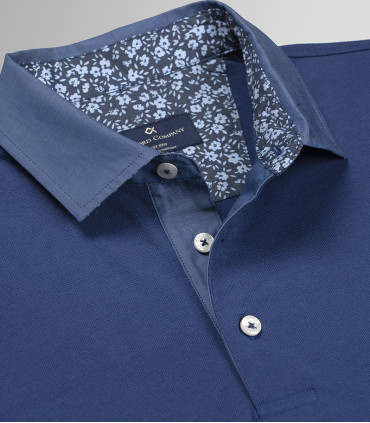 Lucky Brand Men's True Indigo Cotton Polo Shirt Short Sleeve Blue