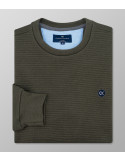 Outlet Sweatshirt Regular Fit Plain Dark Olive| Oxford Company eShop