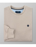 Outlet Sweatshirt Regular Fit Plain Beige| Oxford Company eShop