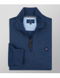 Sweatshirt Regular Fit Plain Blue Indigo| Oxford Company eShop