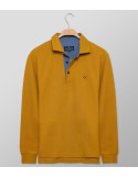 Outlet Polo Long Sleeve Regular Fit Plain Yellow | Oxford Company eShop