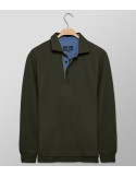 Outlet Polo Long Sleeve Regular Fit Plain Olive | Oxford Company eShop