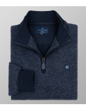 Outlet Sweatshirt Regular Fit Plain Dark Blue | Oxford Company eShop