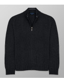 Knit Cardigan Regular Fit Plain Dark Grey | Oxford Company eShop