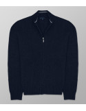 Knit Cardigan Regular Fit Plain Dark Blue | Oxford Company eShop