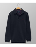 Polo Long Sleeve Regular Fit Plain Dark Blue| Oxford Company eShop